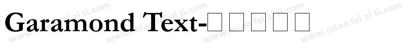 Garamond Text字体转换